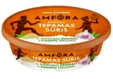 Tepamas sūris AMFORA su juoduoju česnaku ir kanapių sėklomis, 24 % rieb., 180 g 