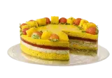 Торт с манго и клубникой (подходит для веганов), 1 кг