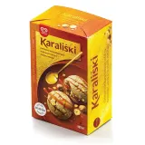 Karamelės skonio grietininiai valgomieji ledai KARALIŠKI su karamelės įdaru ir lazdynų riešutais, 800 ml