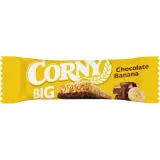 Javainių batonėlis su bananais ir pieniniu šokoladu CORNY BIG, 50 g