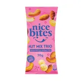 Trijų riešutų mix skrudinti, nesūdyti NICE BITES, 70 g