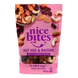 Riešutų ir razinų mišinys NICE BITES, 200 g
