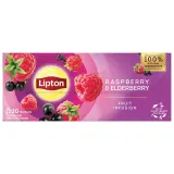 Фруктовый чай со вкусом малины и бузины LIPTON, 20 шт.