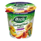 Экологический йогурт без лактозы с персиками BIOS, 3,1% жира, 370 г