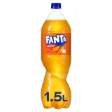 Газированный безалкогольный напиток с апельсиновым вкусом FANTA ORANGE, 1,5 л