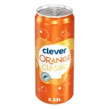 Газированный напиток со вкусом апельсина CLEVER, 330 мл
