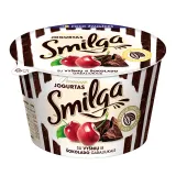 Jogurtas su vyšnių ir šokolado gabaliukais SMILGA PREMIUM, 4,5% rieb., 200 g