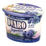 Sluoksniuotas jogurtas su šilauogėmis DVARO, 2,8% rieb., 220 g