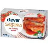Sardinės pomidorų padaže CLEVER, 125 g