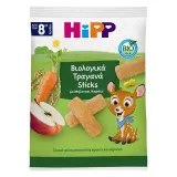 Ekologiškos traškios lazdelės su obuoliais ir morkomis nuo 8mėn.  HiPP, 30 g