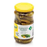Marinuoti agurkai saldžiarūgšiai IKI, 2-5 cm, 340 g