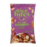 Skrudintų ir sūdytų žemės riešutų ir kitų riešutų mišinys NICE BITES, 150 g