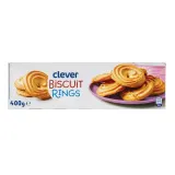 Biscuit cookies rings CLEVER, 400 g