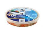 Kepti atlantinių silkių filė gabaliukai drebučiuose, 300 g