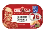 Menkių kepenėlės savo sultyse KING OSCAR, 121 g