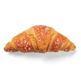 Croissant with raspberry and cream filling
