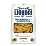 Kietagrūdžiai itališki makaronai vamzdeliai LIGUORI PENNE RIGATE, 500 g