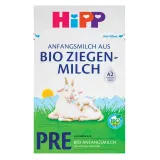 Ekologiškas ožkų pieno pradinio maitinimo kūdikių pieno mišinys nuo gimimo HiPP PRE, 400 g