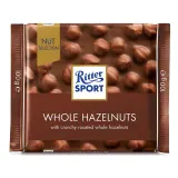 Milk chocolate with whole nuts