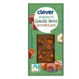 Молочный шоколад с орехами CLEVER, 100 г
