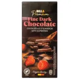 Dark Chocolate with Raspberries BILLA PREMIUM, 100 g