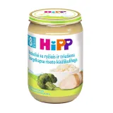 Brokolių tyrelė su ryžiais ir triušiena HIPP (nuo 8 mėn.), 220 g