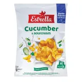 Lygaus pjaustymo agurkų ir grietinės skonio bulvių traškučiai ESTRELLA, 170 g