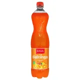 Negazuotas įvairių vaisių skonio gaivusis sulčių gėrimas su cukrais ir saldikliu RASA, 1,5 l