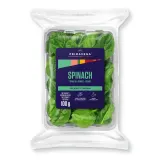 Špinatai fasuoti indeliuose PRIMAVEGA, 100 g