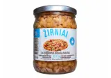 Konservuoti žirniai su rūkytomis kiaulių ausimis SKANOVĖ, 500 g