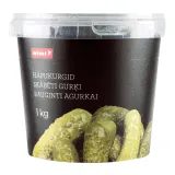 Rauginti agurkai RIMI, 1 kg/ 600 g