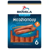 K. smoked MEDŽIOTOJŲ sausages, a. r., 250 g