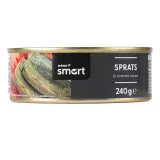 Sprats in tomato sauce RIMI SMART, 240 g