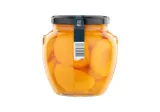 Nuluptos persikų puselės WELL DONE PREMIUM, lengvame sirupe, be kauliukų, 1.65 kg
