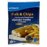 Frozen ready-to-cook NOWACO FISH AND CHIPS, 350 g, MSC