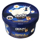 Vanilės skonio valgom. ledai DADU, 800ml/412g