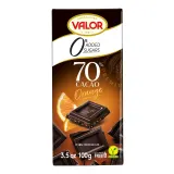 Шоколад апельсиновый, с подсластителем, 70% VALOR, 100 г