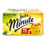 Чёрный чай JUST A MINUTE ЛИМОН, 20 x 1,4 г