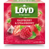 Фруктовый чай с малиной и клубникой LOYD, 20 x 2 г