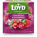 Фруктовый чай с клюквенно-малиновым вкусом LOYD, 20 шт.