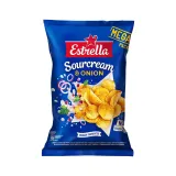 Sour cream and onion flavored potato chips ESTRELLA, 250g