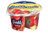 GRŪDĖTA varškė  su braškėmis, 7 % rieb., 150 g