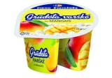 Grūdėtoji varškė PIENO ŽVAIGŽDĖS su mangais, 7 % rieb., 150 g