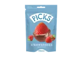 Liofilizuotos braškės PICKS su pieniniu glaistu, 90 g
