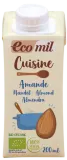 Migdolų kremas kulinarijai, ekologiškas ECOMIL, 200 ml