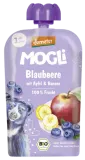 Šilauogių, obuolių ir bananų tyrelė, biodinaminė MOGLI, 100 g