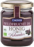 Honey with elderberry, organic HOYER, 250 g