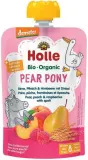 Kriaušių, persikų, aviečių ir speltų tyrelė PEAR PONY, kūdikiams nuo 8 mėn., biodinaminė HOLLE, 100 g