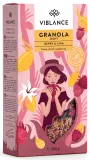 Granola with raspberries and chia seeds