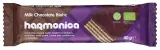 Waffle covered with milk chocolate, organic